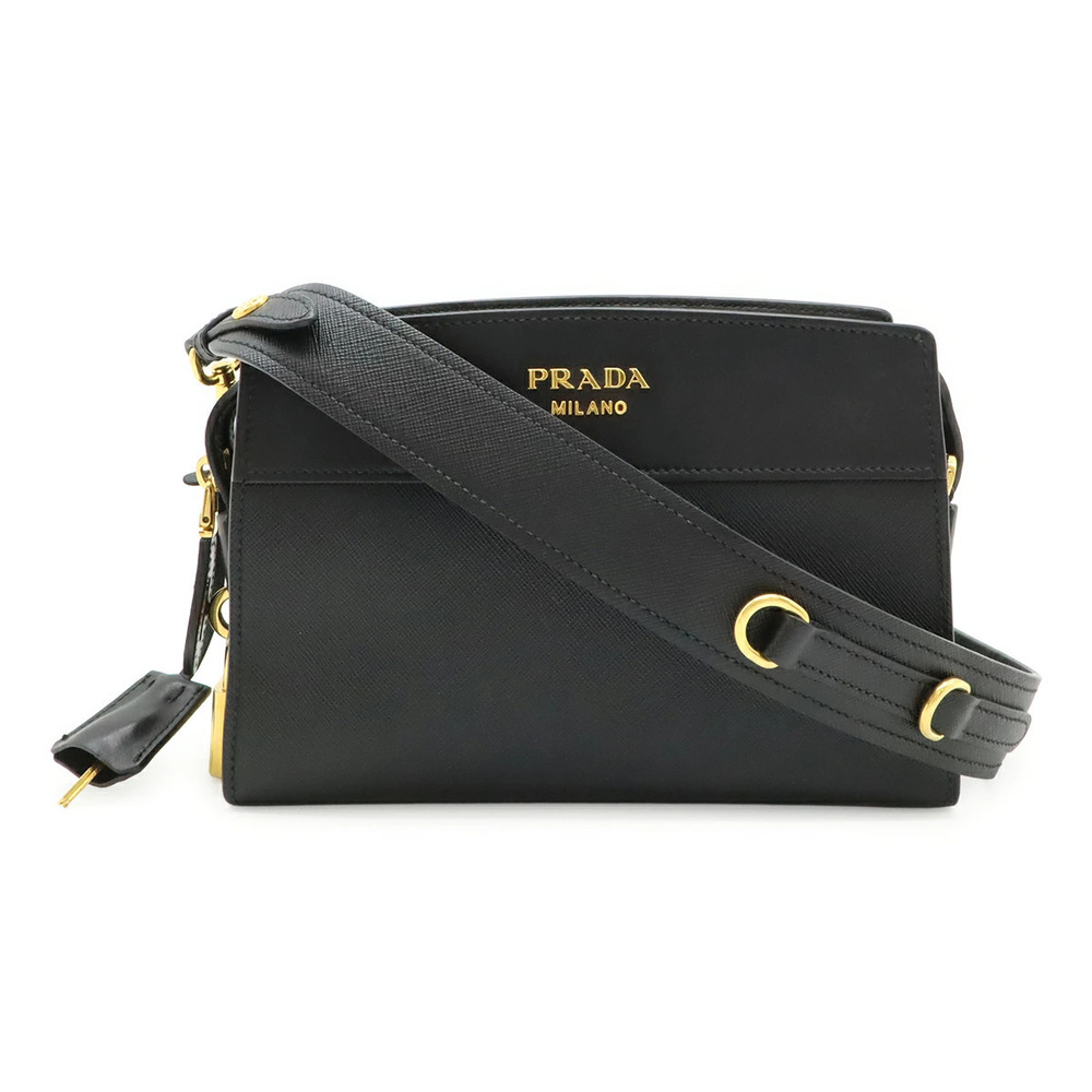 Prada Esplanade Crossbody Bag Saffiano Leather NERO Black